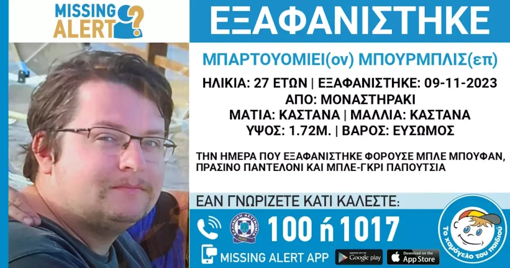 Μοναστηράκι: Missing alert για την εξαφάνιση 27χρονου