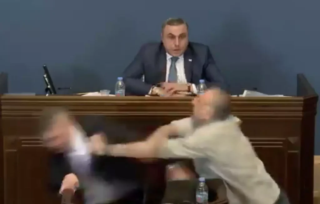 Γεωργία: Άγρια επεισόδια με ξυλοδαρμούς βουλευτών στο κοινοβούλιο