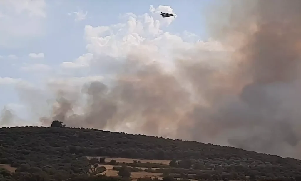 Σέρρες: Μεγάλη φωτιά στη Νιγρίτα