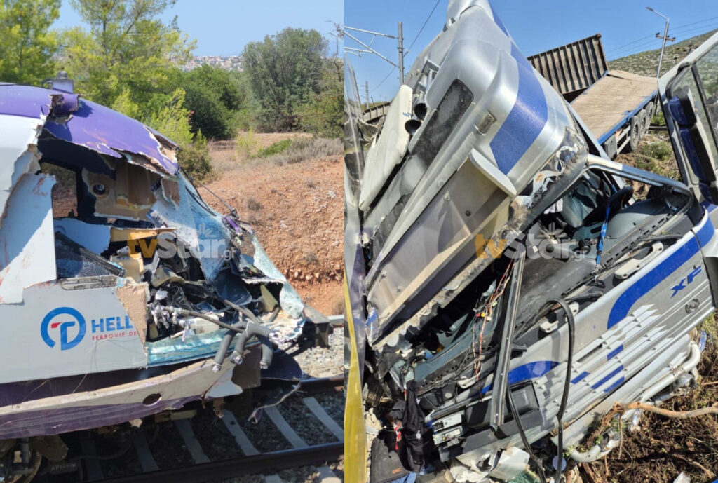 Σιδηροδρομικό ατύχημα στην Αυλίδα: Τρένο συγκρούστηκε με φορτηγό – Δύο τραυματίες