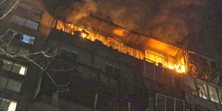 Νυχτερινή ρωσική επίθεση με drones στο Κίεβο