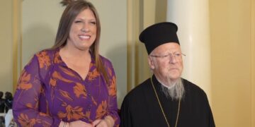 Η Ζωή Κωνσταντοπούλου συναντήθηκε με τον Οικουμενικό Πατριάρχη Βαρθολομαίο