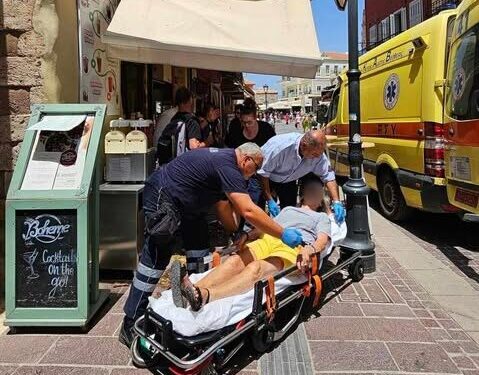Ατύχημα στα Χανιά από τους ισχυρούς νοτιάδες: Στο νοσοκομείο τουρίστρια - Την χτύπησε γλάστρα που έπεσε από μπαλκόνι