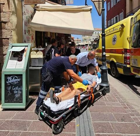 Ατύχημα στα Χανιά από τους ισχυρούς νοτιάδες: Στο νοσοκομείο τουρίστρια - Την χτύπησε γλάστρα που έπεσε από μπαλκόνι