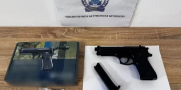 Η αστυνομία συνέλαβε στη Μύκονο 45χρονο για παράνομη οπλοκατοχή και απειλή