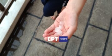 Σέρρες: Ισχυρή χαλαζόπτωση σε περιοχές του Δήμου Εμμανουήλ Παππά