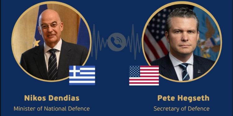 Τηλεφωνική επικοινωνία Δένδια με τον Αμερικανό ΥΠΕΞ, Πιτ Χέγκσεθ
