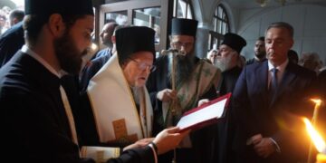 Ο Οικουμενικός Πατριάρχης στα θυρανοίξια του ανακαινισθέντος Καθεδρικού Ναού της Τενέδου