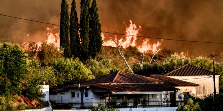 Ηλεία: Μεγάλη φωτιά στο Χελιδόνι Αρχαίας Ολυμπίας – Εκκενώνονται οικισμοί