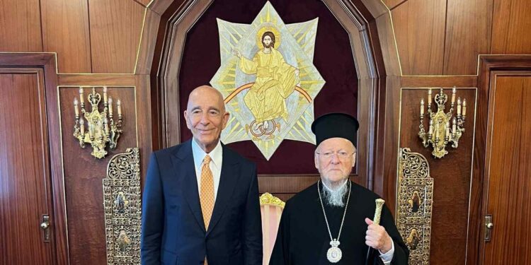 Φανάρι: Ο Αμερικανός πρεσβευτής Τόμας Μπάρακ συναντήθηκε με τον Οικουμενικό Πατριάρχη Βαρθολομαίο