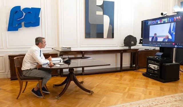 Μητσοτάκης στην τηλεδιάσκεψη των ευρωπαίων ηγετών για την Ουκρανία: "Τα σύνορα δεν αλλάζουν δια της βίας"