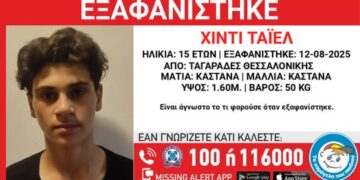 Θεσσαλονίκη: Missing Alert για την εξαφάνιση 15χρονου από χώρο παιδικής προστασίας στους Ταγαράδες