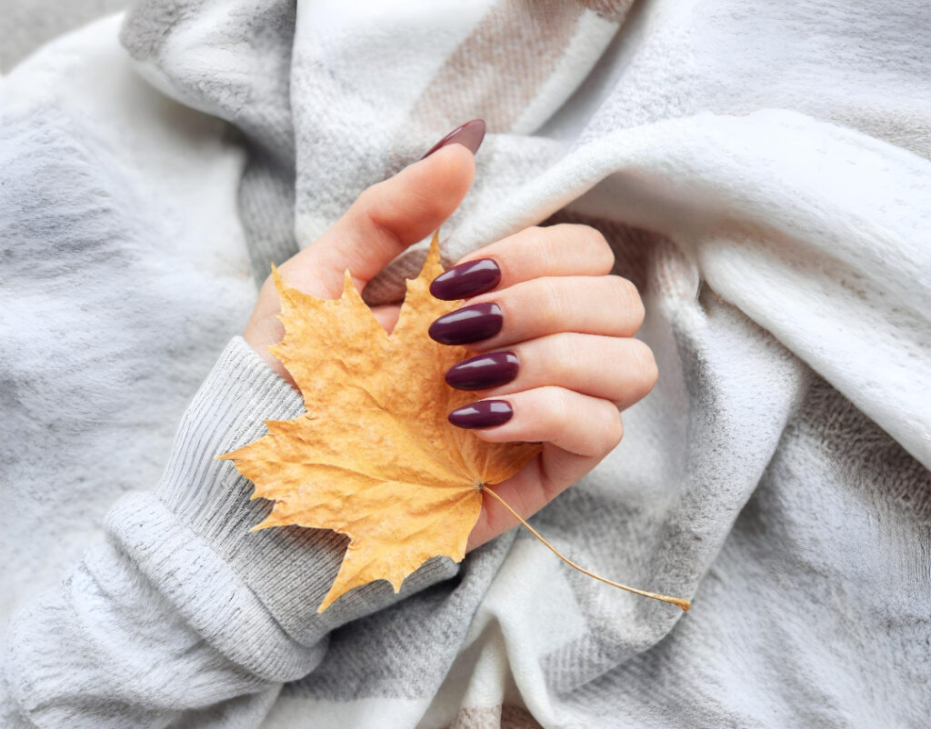 Ημιμόνιμο Μανικιούρ Στις Αποχρώσεις Του Φθινοπώρου Με Top Βερνίκια