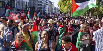 Βέλγιο: Ογκώδης διαδήλωση στις Βρυξέλλες υπέρ των Παλαιστινίων