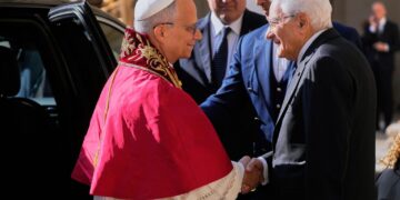 Ιταλία: Επίσκεψη του Πάπα Λέοντα ΙΔ΄ στον Ιταλό Πρόεδρο της Δημοκρατίας, Σέρτζιο Ματαρέλα