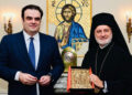 Συνάντηση του υπουργού Εθνικής Οικονομίας και Οικονομικών, Κ. Πιερρακάκη με τον Αρχιεπίσκοπο Αμερικής, Ελπιδοφόρο στη Νέα Υόρκη