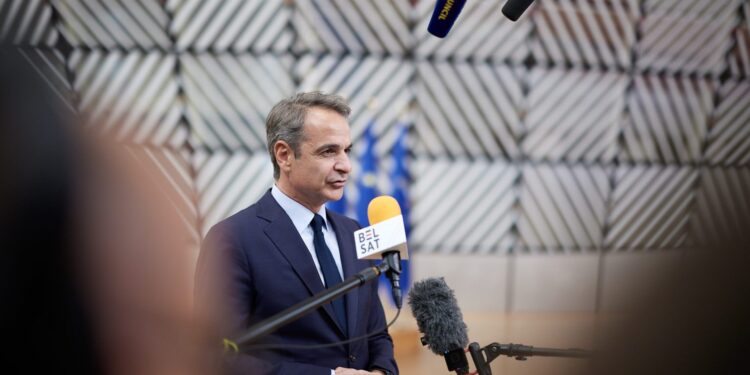 Κ. Μητσοτάκης στη  Σύνοδο Κορυφής της ΕΕ στις Βρυξέλλες: "Όσο η Τουρκία έχει εκκρεμές casus belli και αμφισβητεί την κυριαρχία ελληνικών νησιών στο Αιγαίο, δεν μπορεί να συμμετέχει στο πρόγραμμα SAFE"