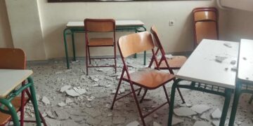 Πόρτο Ράφτη: Σοβάδες από την οροφή έπεσαν σε αίθουσα δημοτικού σχολείου – Tραυματίστηκαν δύο μαθητές