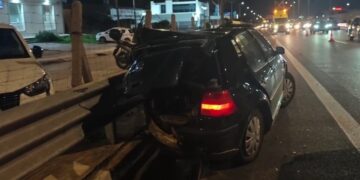 Τροχαίο ατύχημα με σύγκρουση δύο οχημάτων στον Κηφισό – Δύο τραυματίες