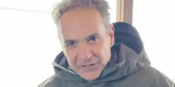 Ο  Κ. Μητσοτάκης στο Χιονοδρομικό Κέντρο Καλαβρύτων