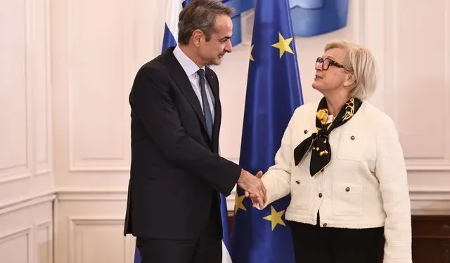 Κ. Μητσοτάκης στη συνάντηση με την υπουργό Ενόπλων Δυνάμεων της Γαλλίας Catherine Vautrin: "Έχουμε χτίσει ισχυρή στρατηγική σχέση με τη Γαλλία στην άμυνα"