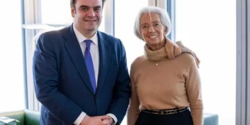 Συνάντηση Πιερρακάκη – Λαγκάρντ στα κεντρικά γραφεία της ΕΚΤ