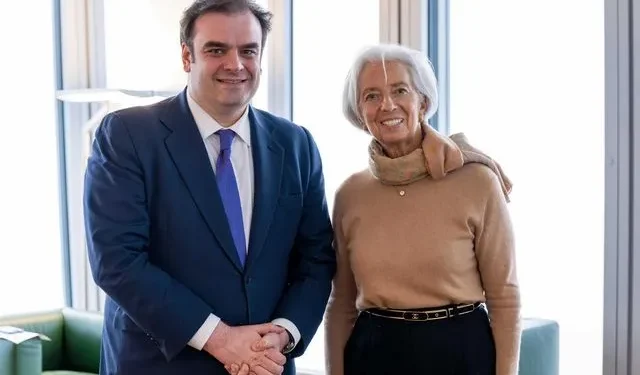 Συνάντηση Πιερρακάκη – Λαγκάρντ στα κεντρικά γραφεία της ΕΚΤ