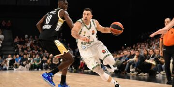 Euroleague: Με ηγέτη τον Σλούκα ο Παναθηναϊκός νίκησε στην έδρα της την Βιλερμπάν με 79-78