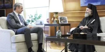 Κ. Μητσοτάκης στη συνάντηση με τον Αρχιεπίσκοπο Αυστραλίας, Μακάριο: "Ελπίζουμε σε αυξημένη πλειοψηφία για την επιστολική ψήφο αποδήμων"