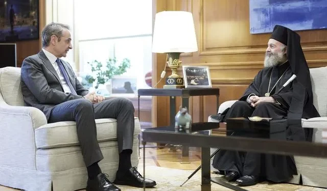 Κ. Μητσοτάκης στη συνάντηση με τον Αρχιεπίσκοπο Αυστραλίας, Μακάριο: "Ελπίζουμε σε αυξημένη πλειοψηφία για την επιστολική ψήφο αποδήμων"