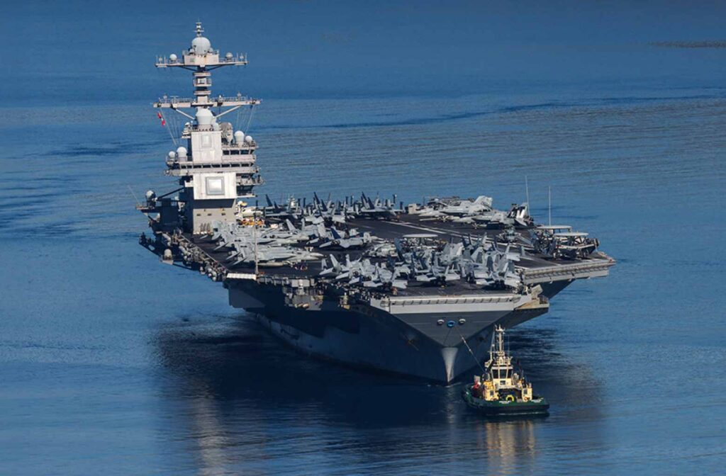 Κρήτη: Στο λιμάνι της Σούδας στα Χανιά το αεροπλανοφόρο Gerald R. Ford