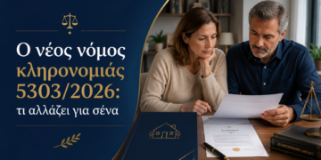 Ο νέος νόμος κληρονομιάς 5303/2026: τι αλλάζει για σένα